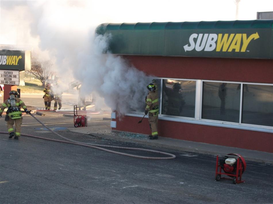 Smoke Coming From the Subway South Washington Street