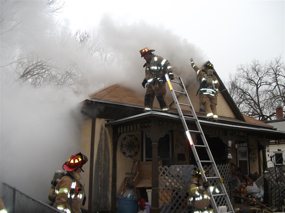Firefighters on Scene  at Structure Fire on Adams Street