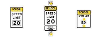 school zone flashing sign